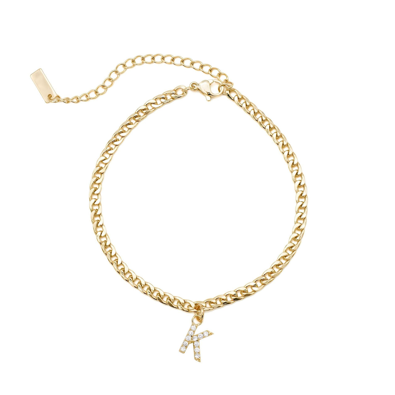Gold Initial Anklet - Ankle Bracelet - Anklet for Women - Gold Leg Bracelet Anklet K Brother & Sisters