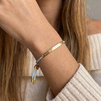 Thumbnail for String bracelet — close-up of the details, gold | SKU: leciel-g