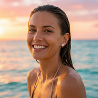 Thumbnail for Crystal Flower Stud Earrings