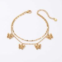 Thumbnail for Butterfly Layered Anklet