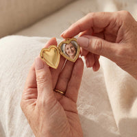 Thumbnail for Scroll Heart Photo Locket Necklace