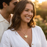 Thumbnail for Crystal Heart Photo Locket Necklace