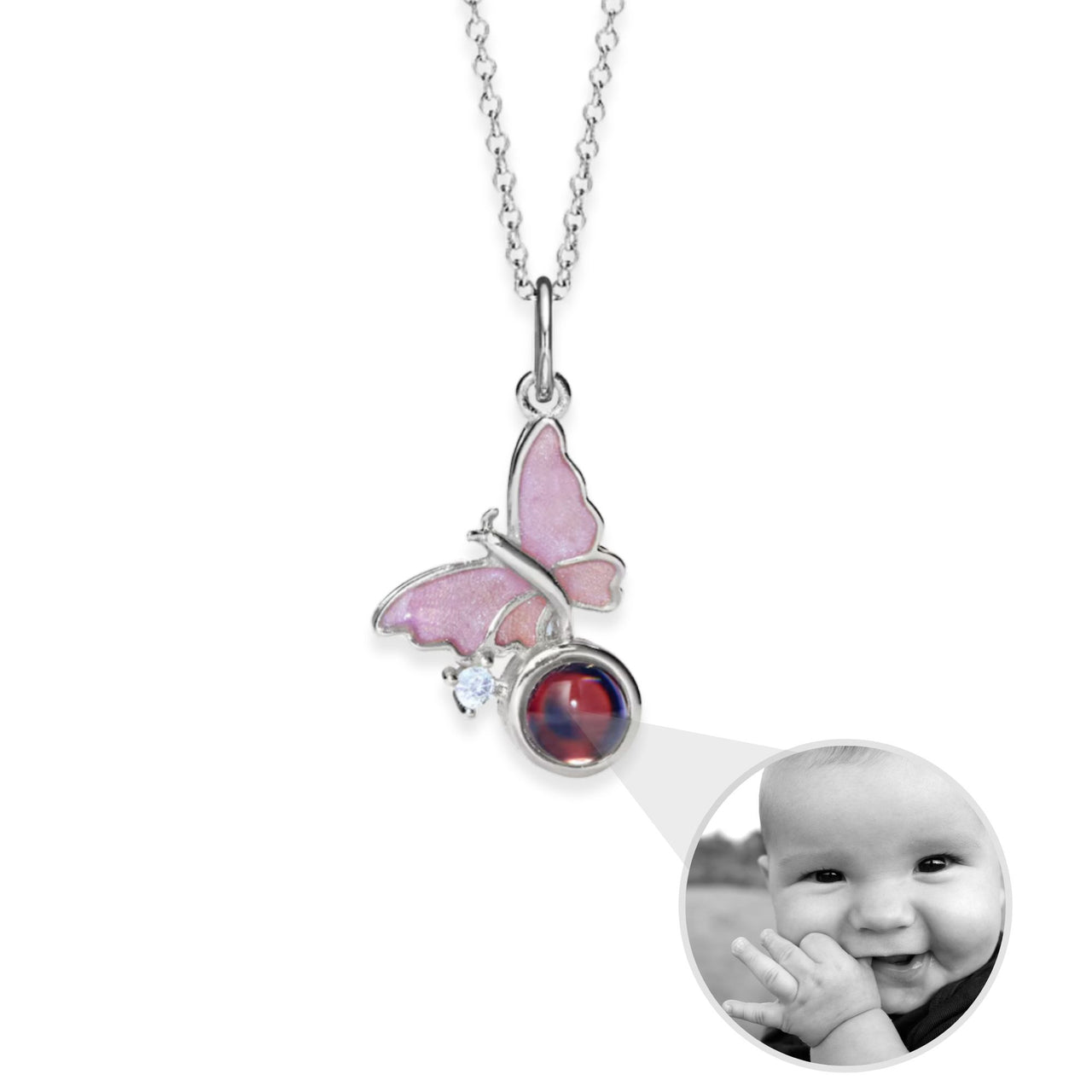 Butterfly Photo Necklace