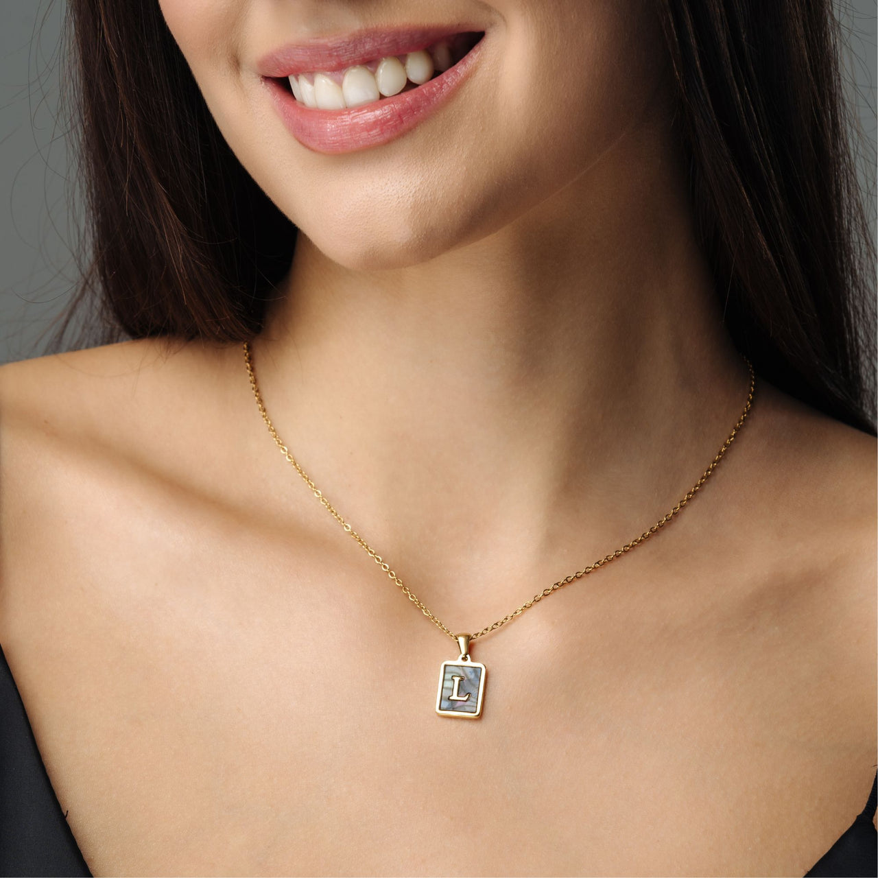 Happiness Initial Necklace