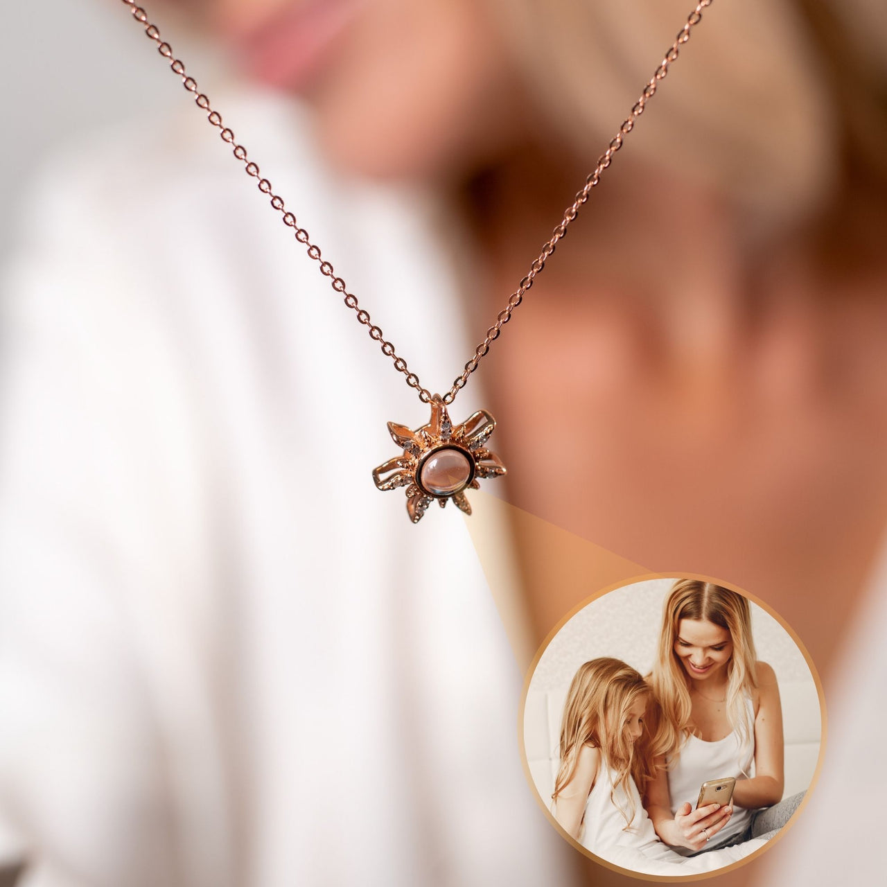 Sun Photo Necklace