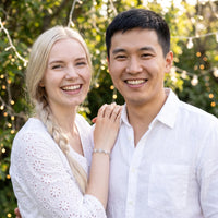 Thumbnail for Flower bracelet — worn by a couple, silver | SKU: 422177-white-gold-XS-S