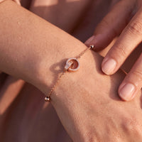 Thumbnail for Close-up of the rose gold bracelet worn on the skin | SKU: 25535339-rose-gold
