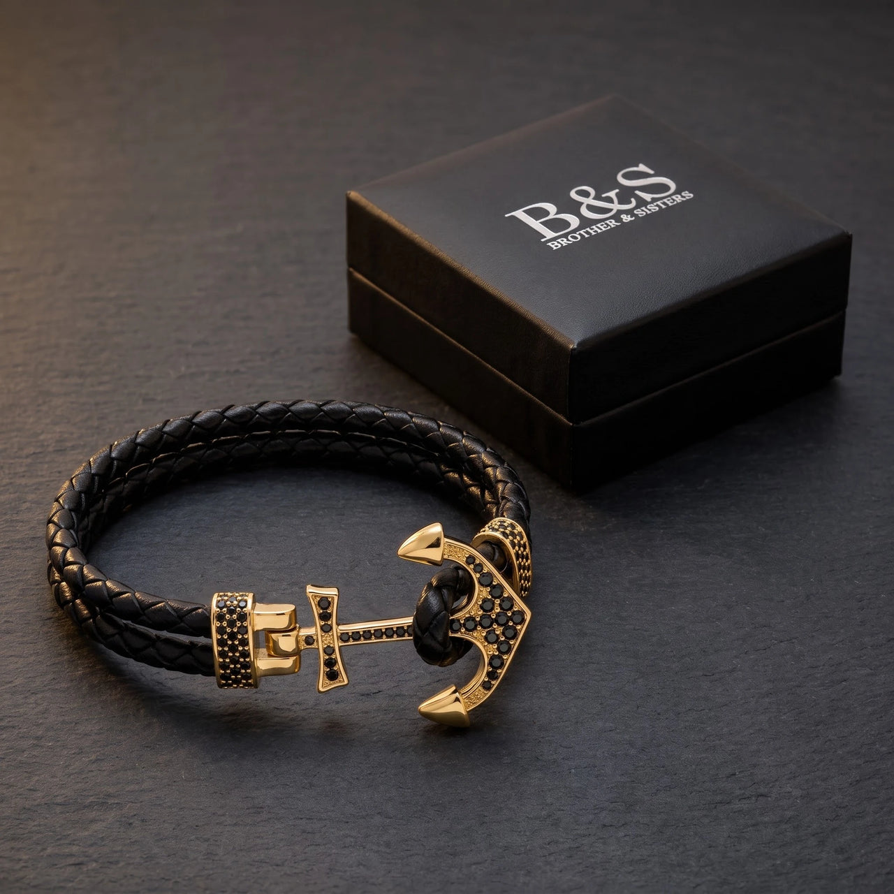 Gold Anchor – in its Brother & Sisters gift box | Brother & Sisters | SKU: 3621358-gold-XS-14-15, 3621358-gold-S-16-17, 3621358-gold-M-18-19, 3621358-gold-L-20-21, 3621358-gold-XL-22-23