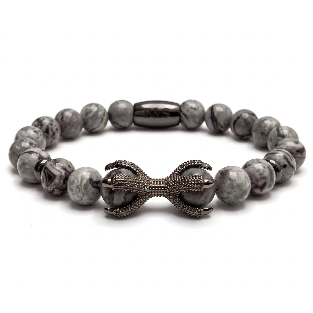 Black Viking & Grey Stones – studio packshot | Brother & Sisters | SKU: 21039839-gun-black-XS-14-15, 21039839-gun-black-S-16-17, 21039839-gun-black-M-18-19, 21039839-gun-black-L-20-21, 21039839-gun-black-XL-22-23