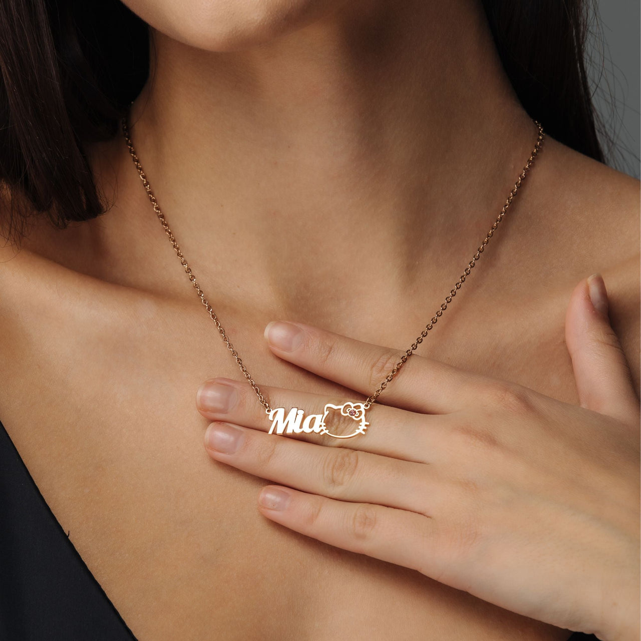 Kitty Name Necklace - Personalised Necklace - Custom Necklace - Necklaces for Girlfriend - Necklaces for Moms Necklace Brother & Sisters