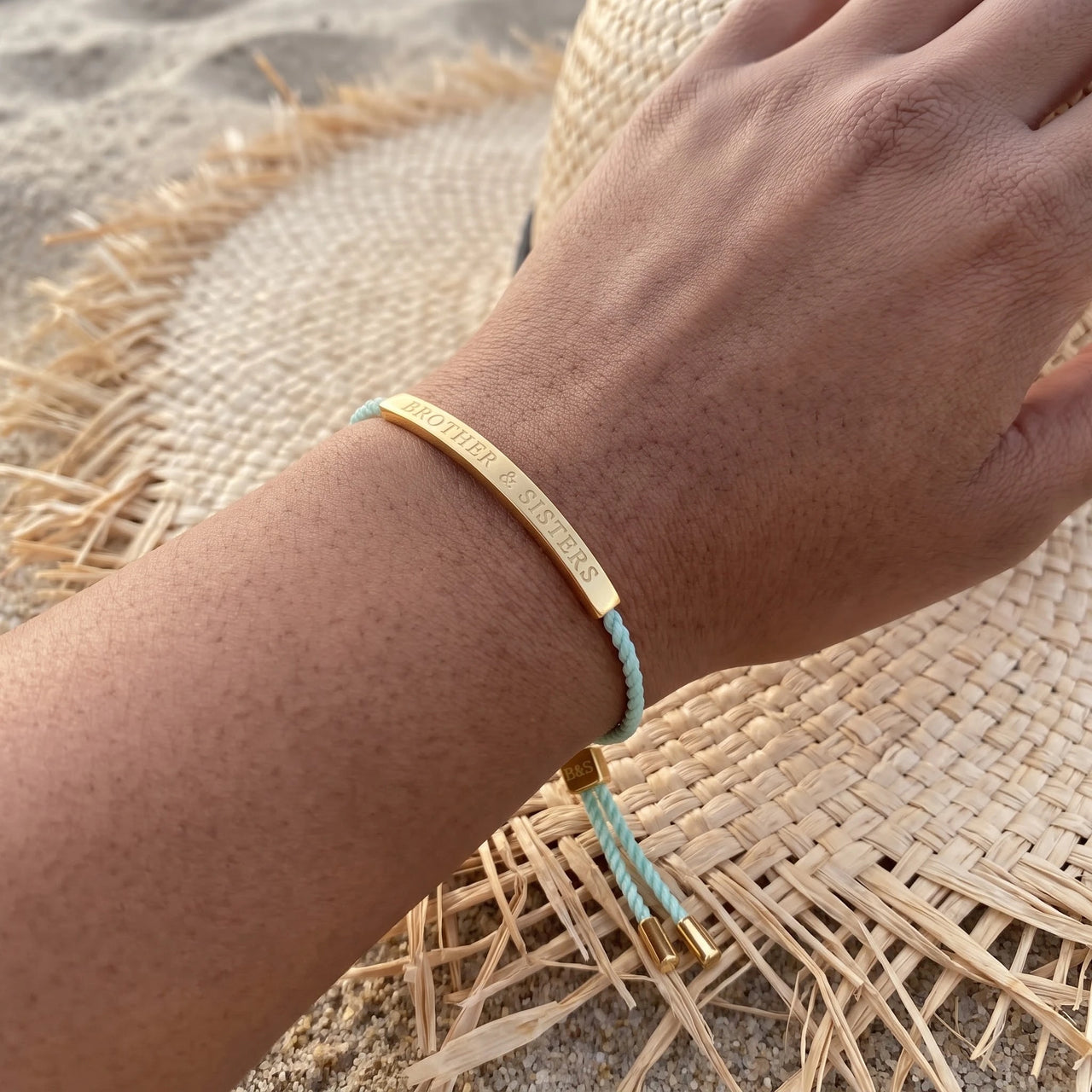 Braided bracelet — worn, real size, gold | SKU: lamenthe-g