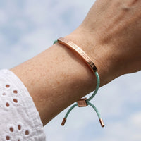 Thumbnail for Braided bracelet — close-up of the details, rose gold | SKU: lamenthe-rg