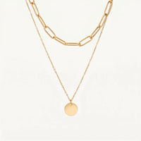 Thumbnail for Gold coin necklace — product photo on a white background, gold | SKU: le-tendance-g