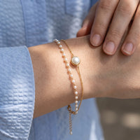 Thumbnail for Dainty bracelet — close-up of the details, gold | SKU: l-epure