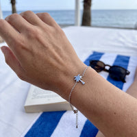 Thumbnail for Waterproof bracelet — worn, real size, silver | SKU: 7819407-silver-plated