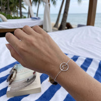 Thumbnail for Beach bracelet — worn, real size, silver | SKU: 17429078-white-gold