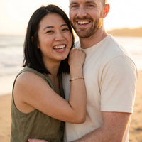 Thumbnail for Loyal brave true — worn by a couple, rose gold | SKU: lbat-rg