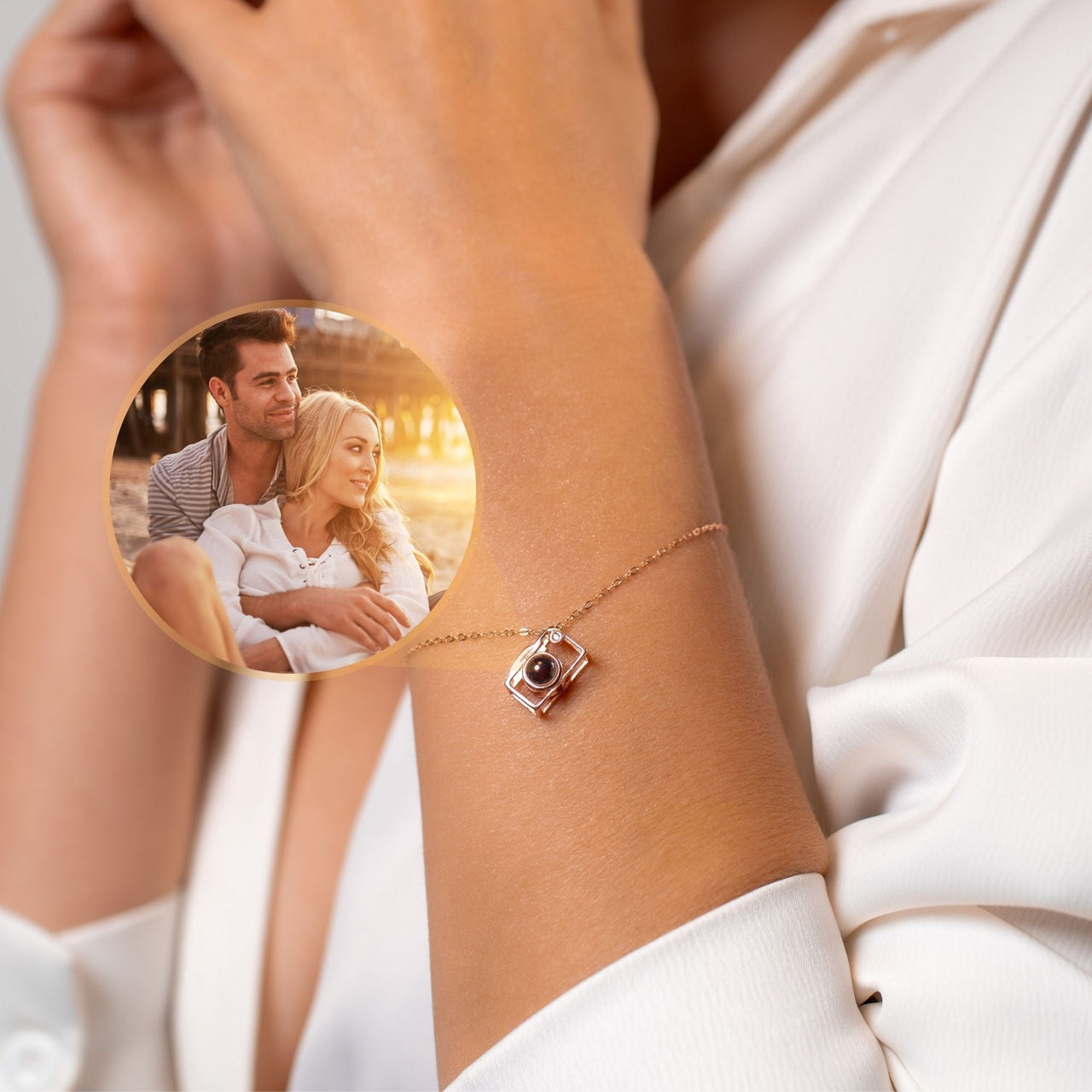 Memories Personalized Photo Bracelet - Personalized Gift for Women - Custom Jewelry For Her - Custom Bracelet Picture - Personalised Photo Gift Bracelet Rose Gold Brother & Sisters