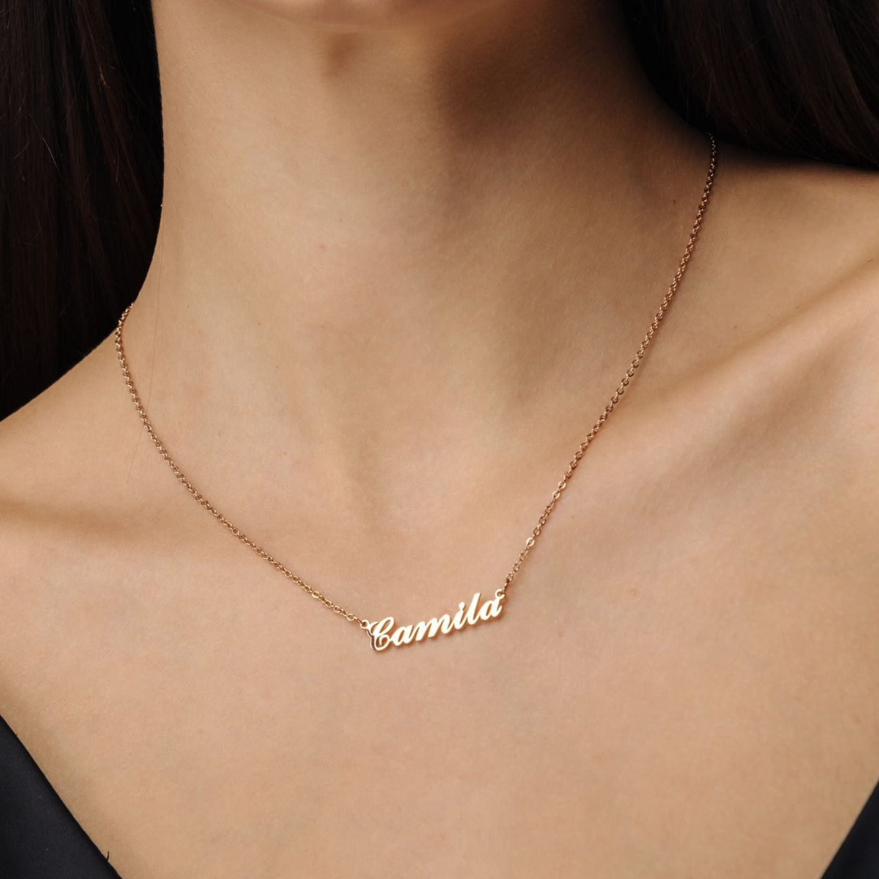 Minimalist Name Necklace - Personalised Necklace - Birthday Gifts for Her - Custom Necklace - Necklaces for Girlfriend Necklace Rose Gold Brother & Sisters