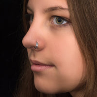 Thumbnail for Opalized Nose Ring - Titanium Nose Jewelry - Gold Nose Ring - Nose Piercing Jewelry Nose Ring Brother & Sisters