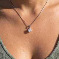 Thumbnail for Solitaire pendant — close-up of the details, silver | SKU: 505665