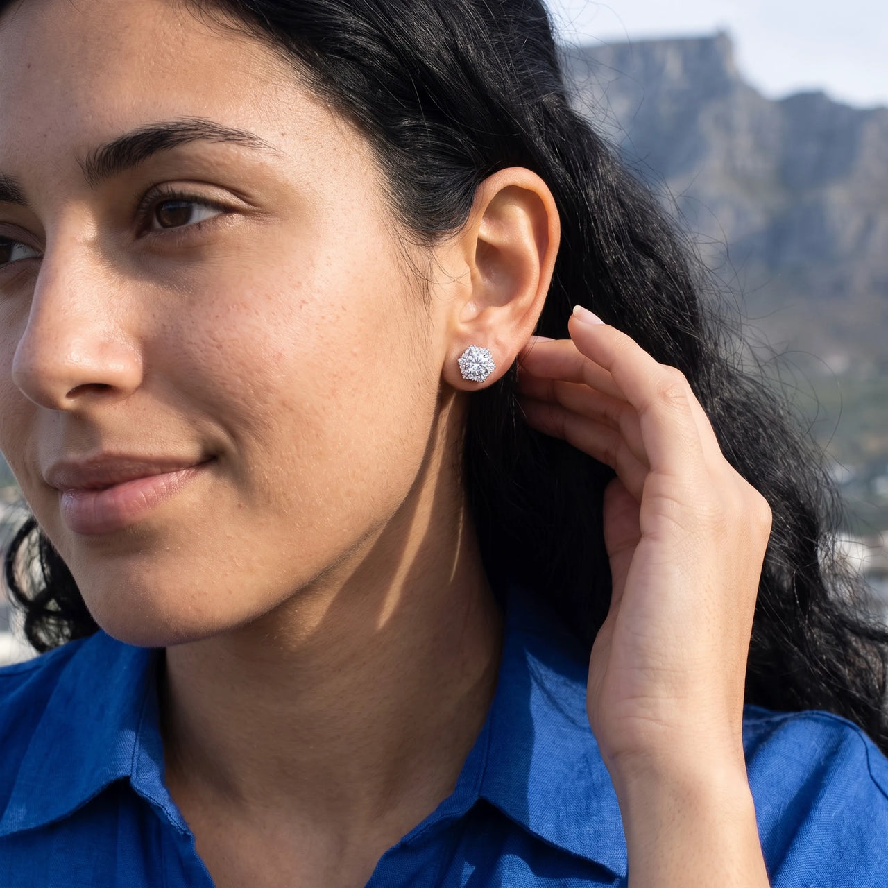 Silver stud earrings — worn on a getaway, silver | SKU: 30876249