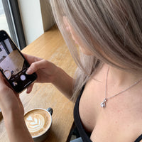 Thumbnail for Dainty necklace — worn, real size, silver | SKU: 6309048