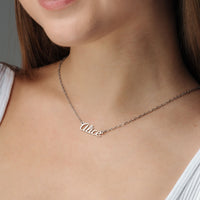 Thumbnail for Silver Name Necklace - Custom Name Necklace - Personalised Necklace - Gifts for Mom - Personalized Gift Necklace Silver Brother & Sisters