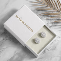 Thumbnail for Oval earrings — in the gift box, silver | SKU: 6306968-white