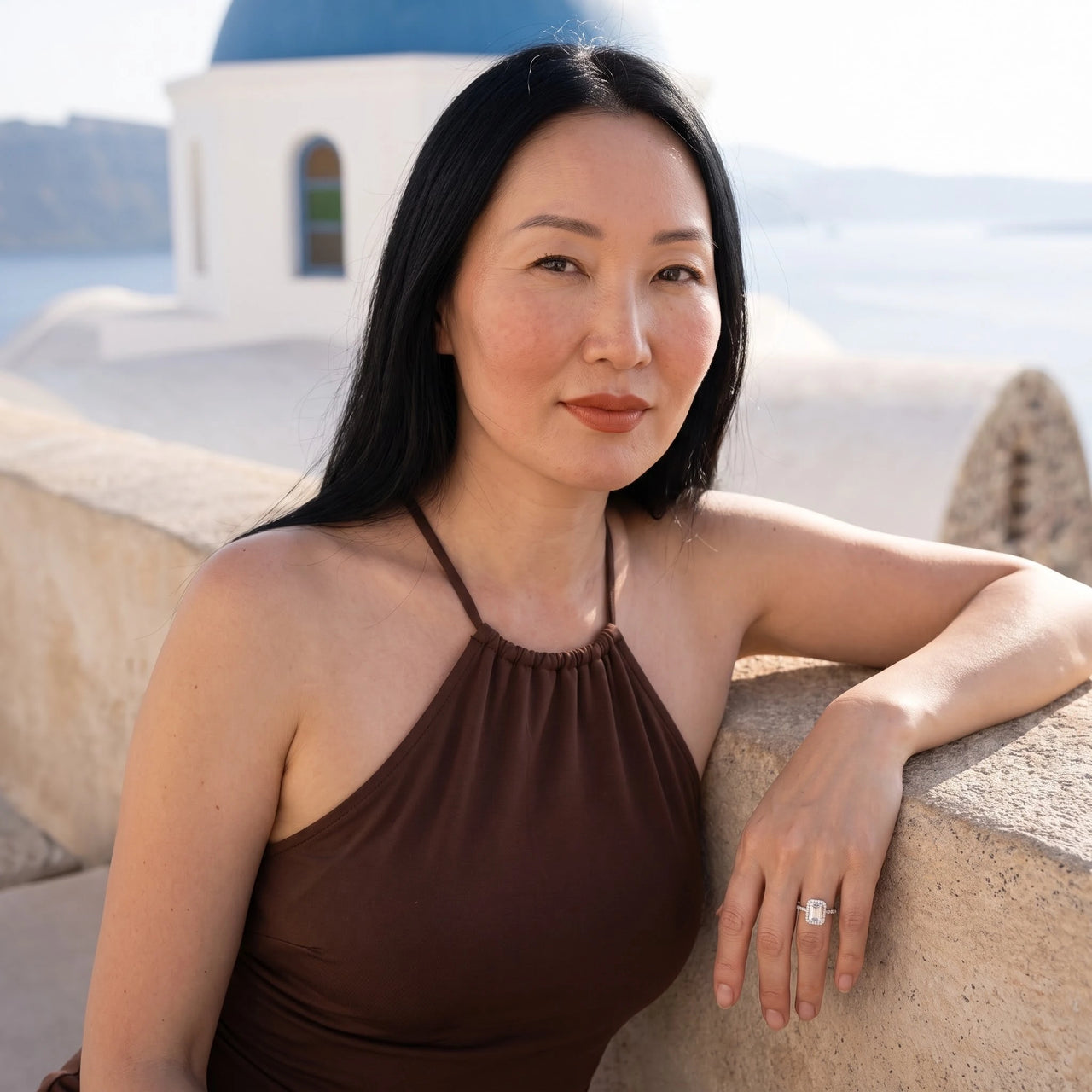 Cubic zirconia ring — worn on a getaway, silver | SKU: 1969566-4.5-silver