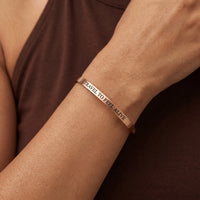 Thumbnail for Engraved bracelet — close-up of the details, rose gold | SKU: ttfa-rg